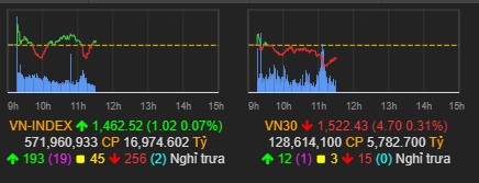 Cổ phiếu tăng giảm của thị trường hôm nay