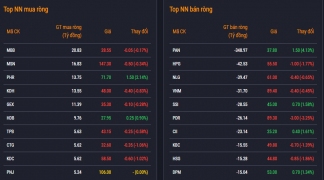 Phiên sáng 10/11 lực bán mạnh từ khối ngoại - hơn 557 tỷ đồng