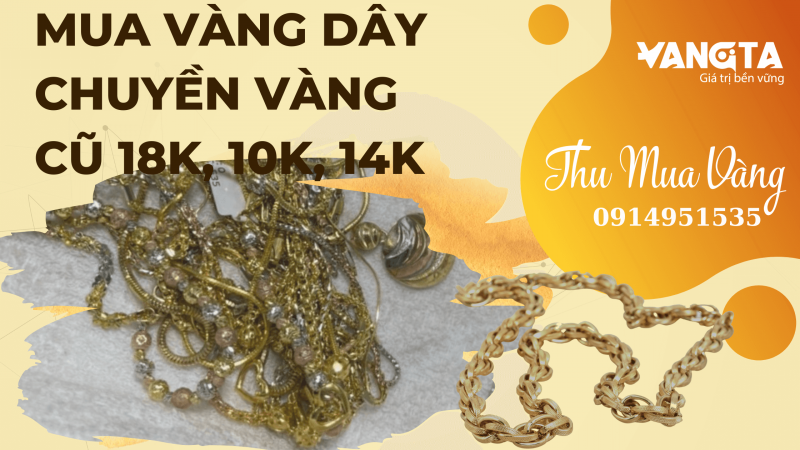 Mua dây chuyền vàng tây cũ